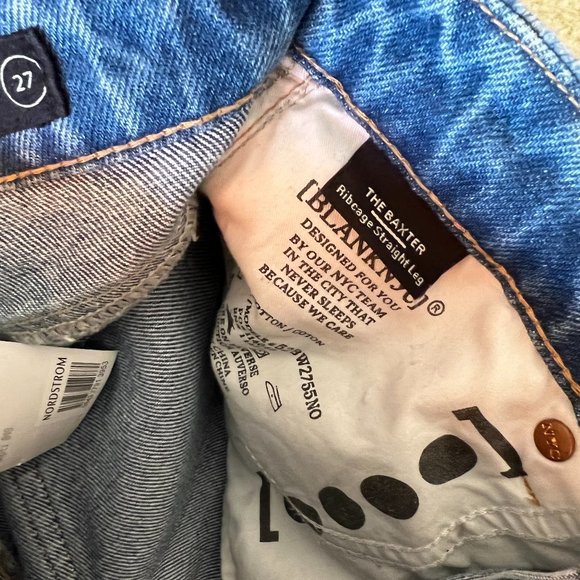 BLANK NYC The Baxter Overlap Ribcage Straight Leg Jeans 27 - Picture 12 of 14